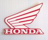 Honda Wing Fuel Tank Decal Wings Sticker 2 x 80mm WHITE & RED 100% GENUINE