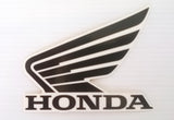 Honda Wing Fuel Tank Decal Wings Sticker 2 x 95mm BLACK & WHITE 100% GENUINE