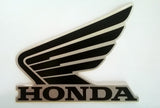 Honda Wing Fuel Tank Decal Wings Sticker 2 x 80mm  BLACK & METALLIC SILVER 100% GENUINE