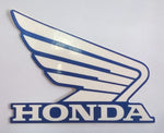 Honda Wing Fuel Tank Decal Wings Sticker 2 x 80mm  LIGHT METALLIC BLUE & WHITE 100% GENUINE