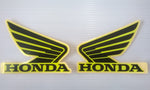 Honda Wing Fuel Tank Decal Wings Sticker 2 x 95mm LEMON ICE YELLOW & BLACK 100% GENUINE