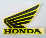 Honda Wing Fuel Tank Decal Wings Sticker 2 x 95mm LEMON ICE YELLOW & BLACK 100% GENUINE